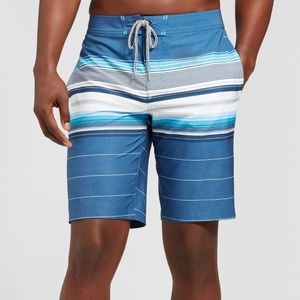 10" Blue White Striped Citation Board Short